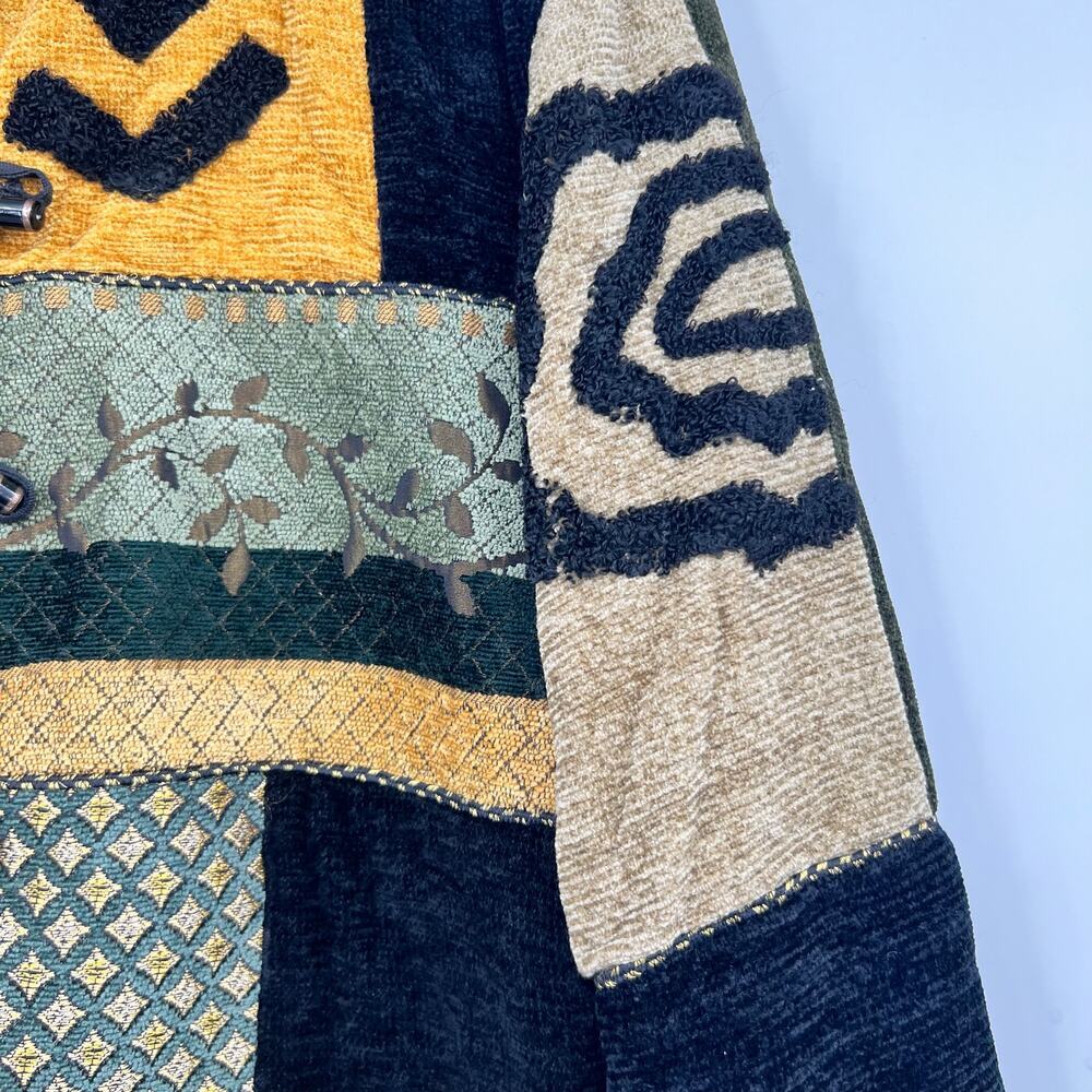 VINTAGE 90's Jacket Wearable Art Size Small Art To Wear Tapestry Lined kitschy - Picture 5 of 10